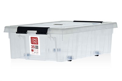 Пластиковый контейнер Rox Box 35 л. с крышкой на роликах (580x390x185 мм) 035-00