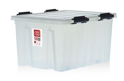 Пластиковый контейнер Rox Box 120 л. с крышкой на роликах (740x565x415 мм) 120-00