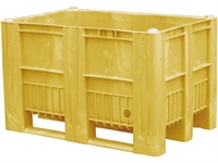 Контейнер BoxPallet 1200x1000x740 мм сплошной на полозьях с отверстием на 2 дюйма 12417