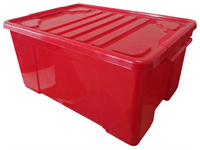 Пластиковый контейнер с крышкой Top Box 40 л. красный 12781
