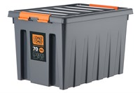 Пластиковый контейнер с крышкой на роликах Rox Box PRO 70 л. (580x390x365 мм) 070Д-00.76