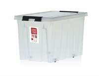 Пластиковый контейнер Rox Box 70 л. с крышкой на роликах (580x390x365 мм) 070-00