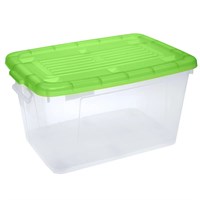 Пластиковый контейнер с крышкой Darel Box 75 л. на роликах (700x500x380 мм) 10175